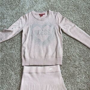Guess Pink Sweater and Skirt Set